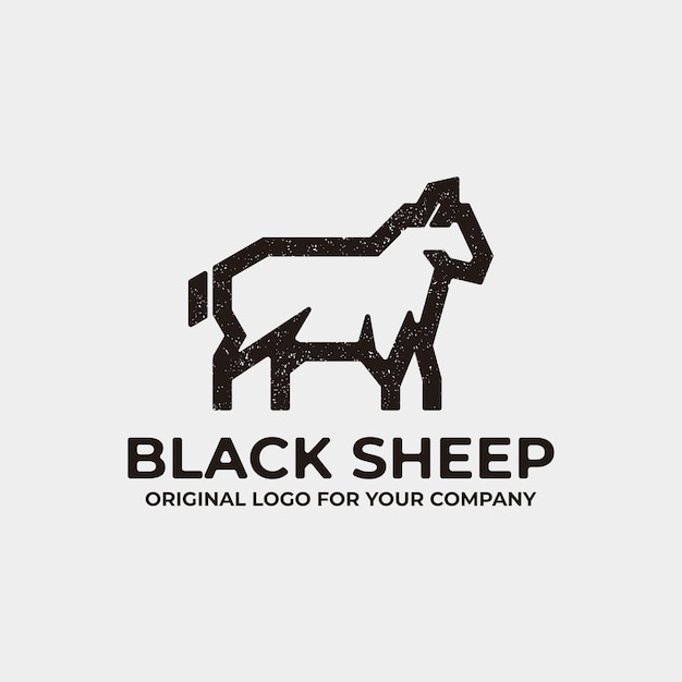 Black shape logo design template for your company