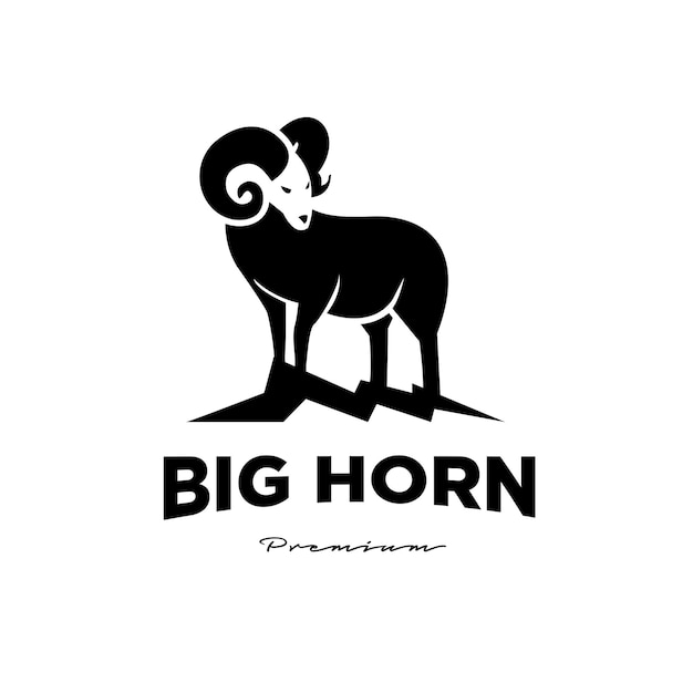 Black Sheep goat farm logo icon design template