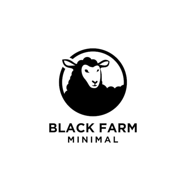 Black Sheep goat farm logo icon design template