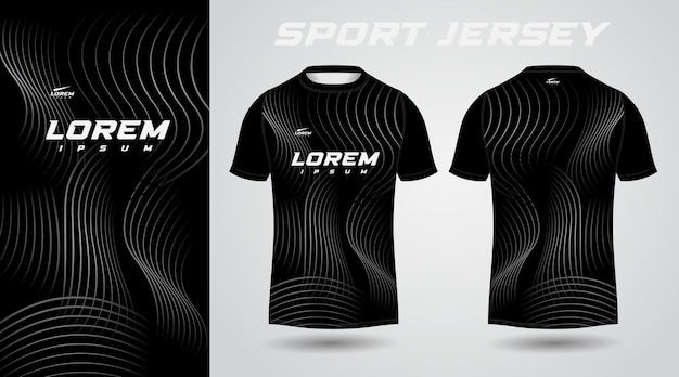 black shirt sport jersey design