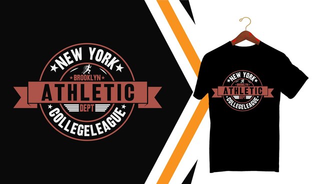 Vector a black shirt that says " new york athletic " on it.