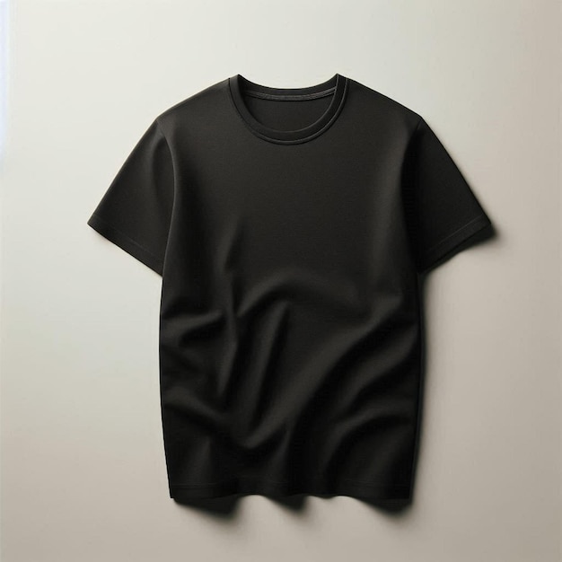 a black shirt with a black design on the front and the word t shirt