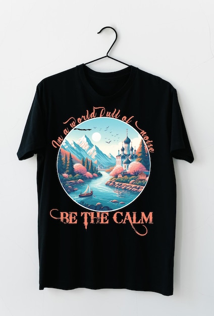 a black shirt with the words be the calm calm on it