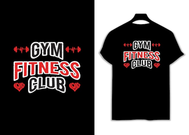 A black shirt with the words gym fitness club on it