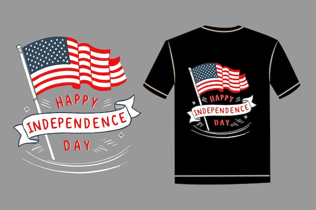 Vector a black shirt with the words independence day on it