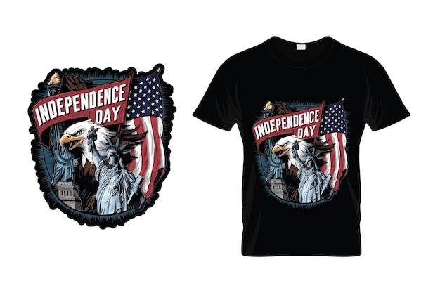 Vector a black shirt with the words quot independence day quot on it