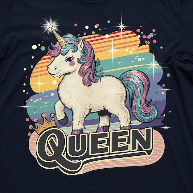 Vector a black shirt with the words queen queen on it