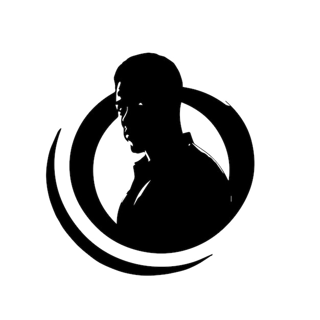 BLACK SILHOUETTE DESIGN OF A MAN