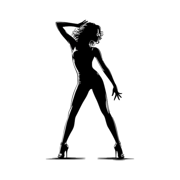 Black silhouette of Jazz dancer vector