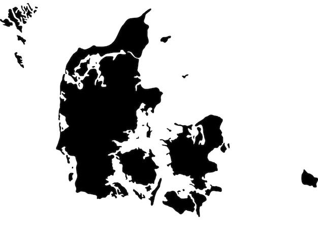 Black Silhouette of a Netherlands Country land Map