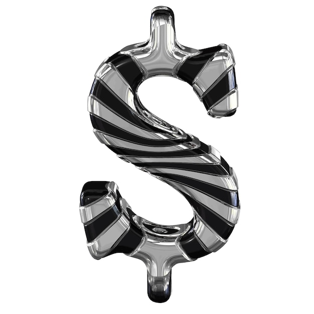 Black and silver 3d symbol