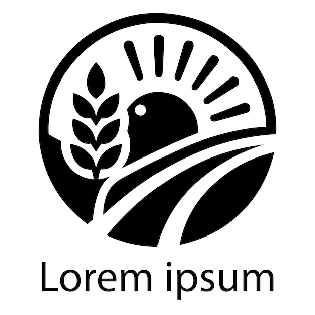 A black simple agriculture logo