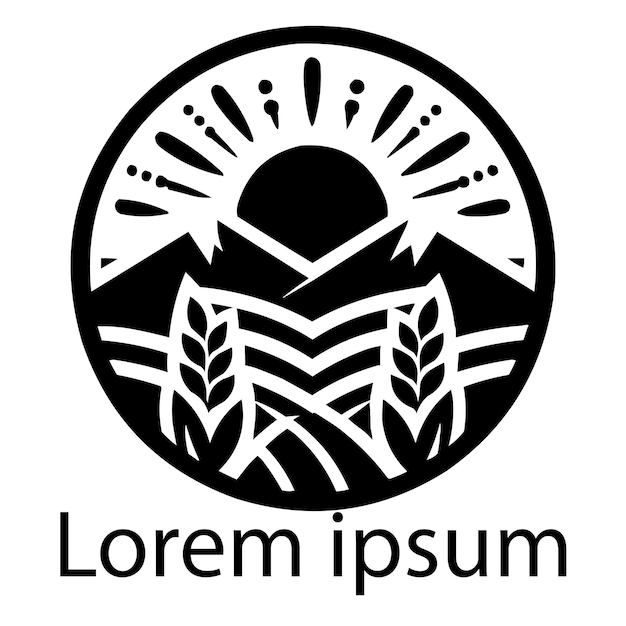 A black simple agriculture logo