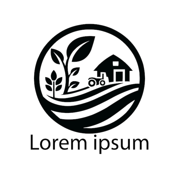 A black simple agriculture logo