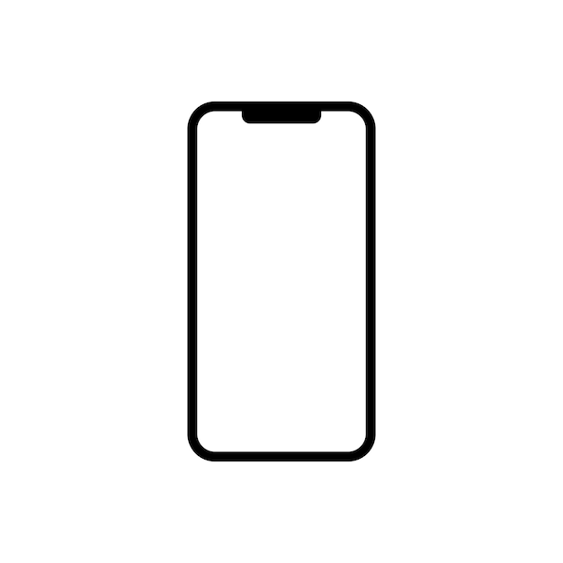 Black Smartphone display isolated on white background. Vector illustration EPS 10