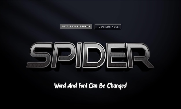 Black Spider Editable text effect