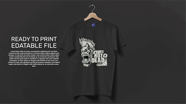 Black sport t shirt front and back mockup isolated on black background