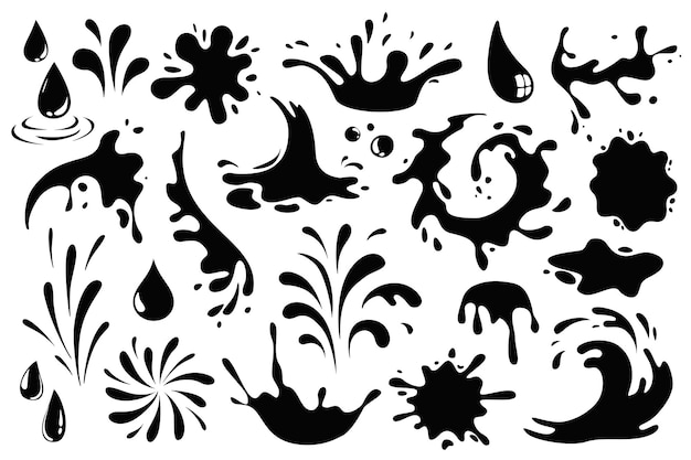 Black Spots Vector Set