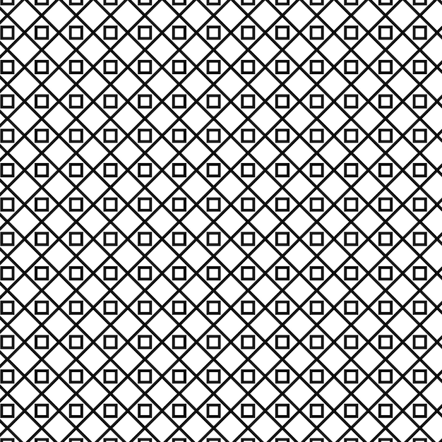 Black Square patterned on white background