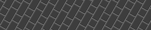 Vector black square and rectangle tiles in diagonal arrangement kitchen backsplash bathroom ceramic wall