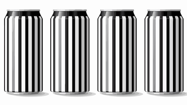 Black Stripes Resembling Clear Cans of Soft Drinks