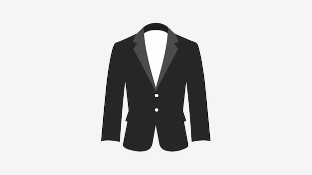 Vector a black suit with a white shirt on the front