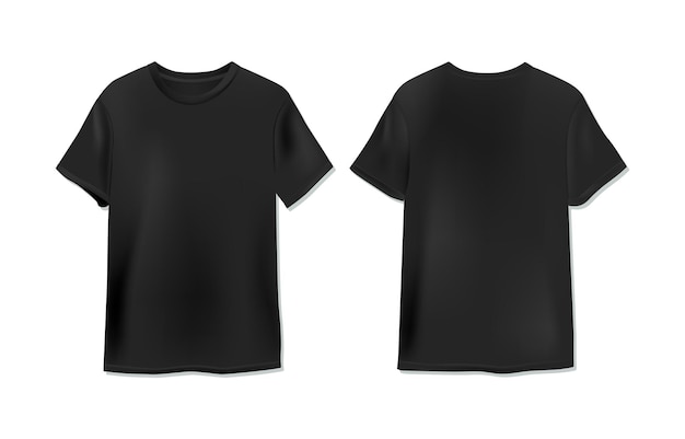 Vector black t shirt mockup