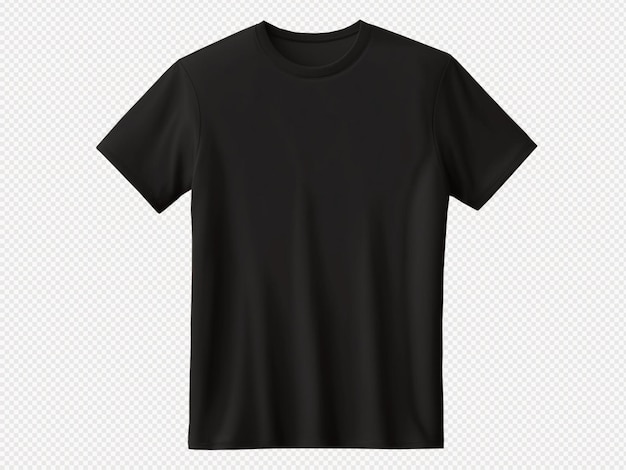 Vector black t shirt mokeup isolated on transparent background