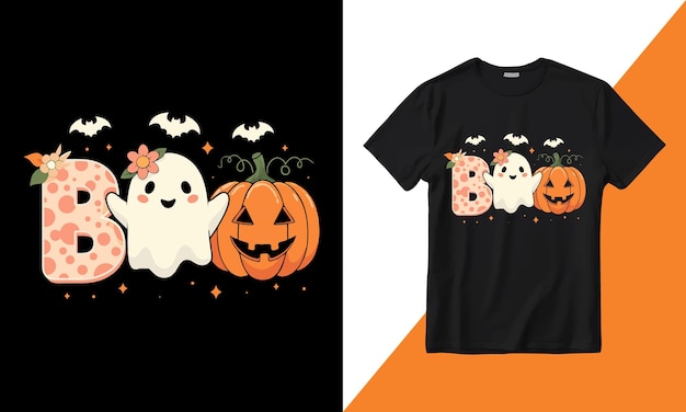 Vector a black t shirt with halloween characters on it