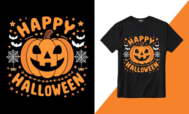 Vector a black t shirt with a pumpkin on it is displayed with a pumpkin on the front