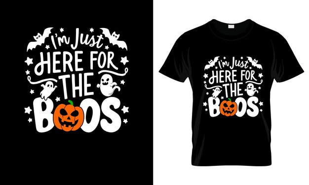 Vector a black t - shirt with a pumpkin on it says im just a pumpkin for the men