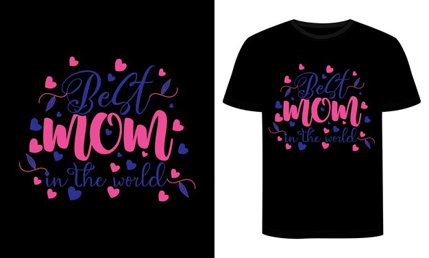 Vector black t - shirt with the title belt mom in the world.