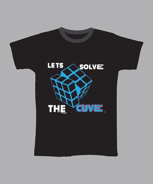 a black t shirt with the word cube on it