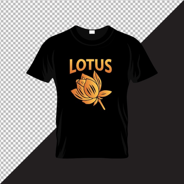 A black t shirt with the word lotus on it