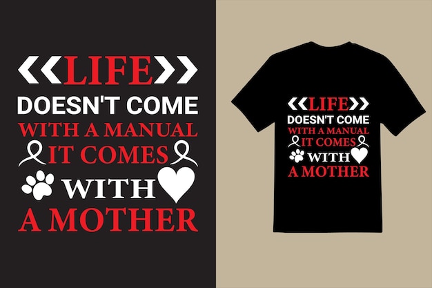 a black t - shirt with the words life on it