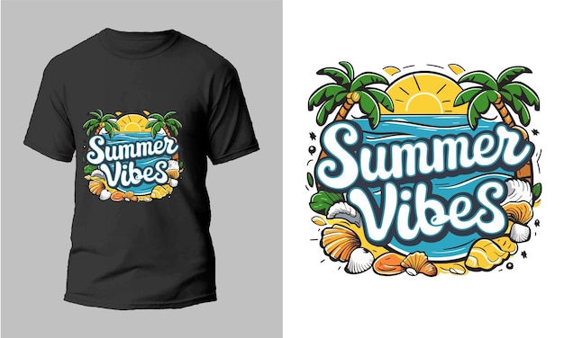 a black t - shirt with the words summer fun written on it