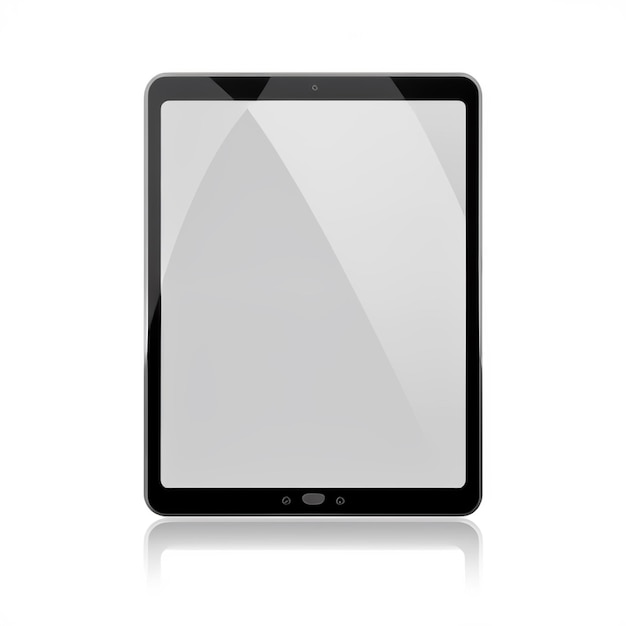 Vector a black tablet with a white screen that says lg on it