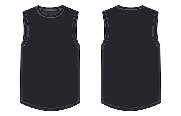 Vector a black tank top with a black design on it