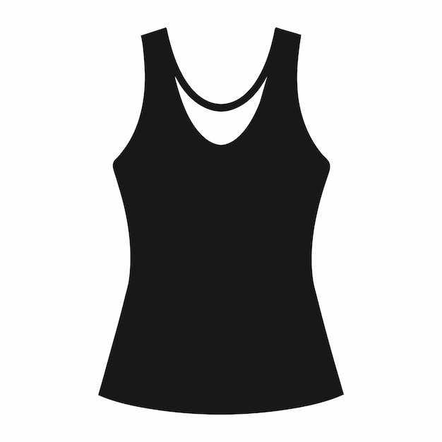 Vector a black tank top with a white background that says tank top