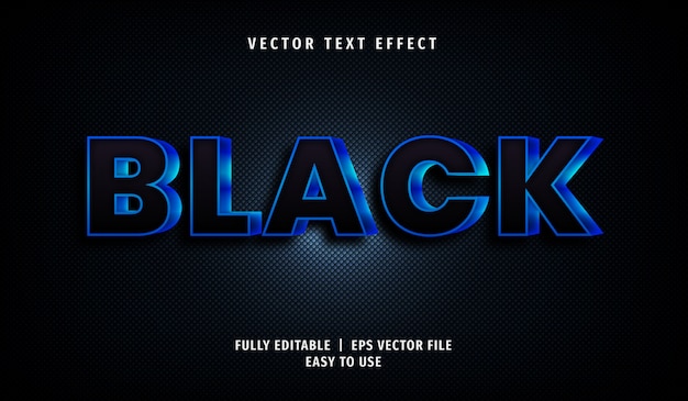  Black Text effect, Editable Text Style