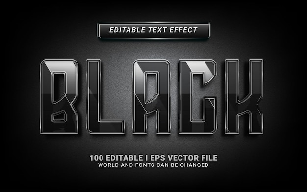 Black text effect