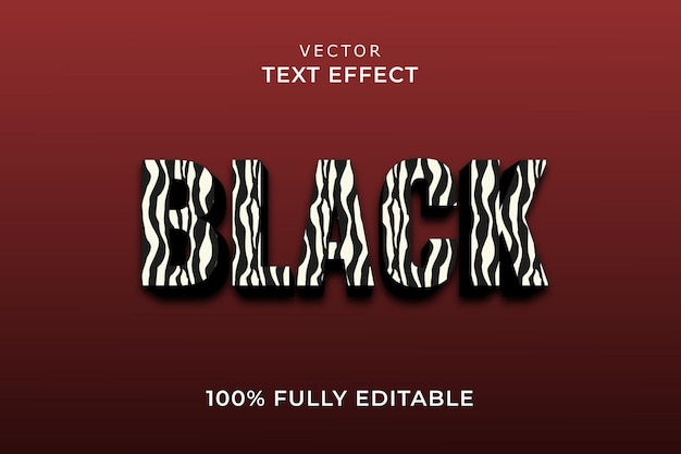 Black text effect