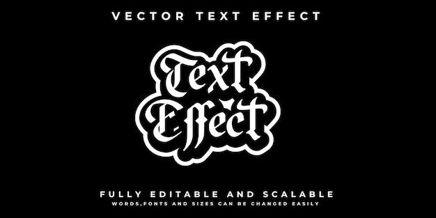 Black text effect