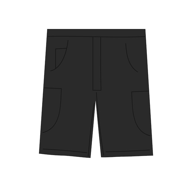 Black trousers cartoon illustration