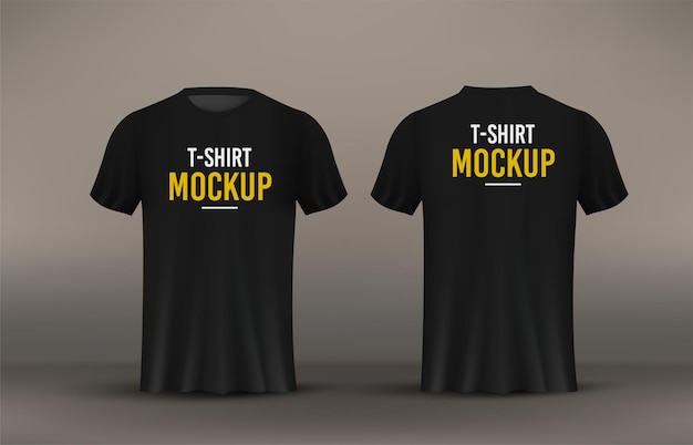 Black tshirt mockup