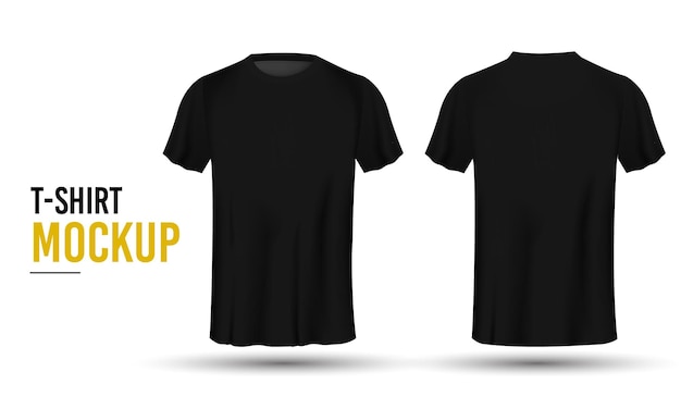 Black tshirt mockup