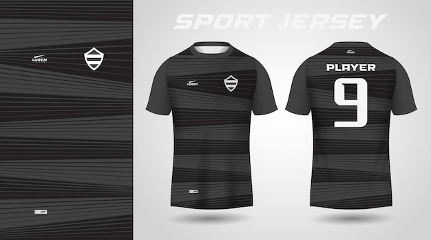 black tshirt sport jersey design