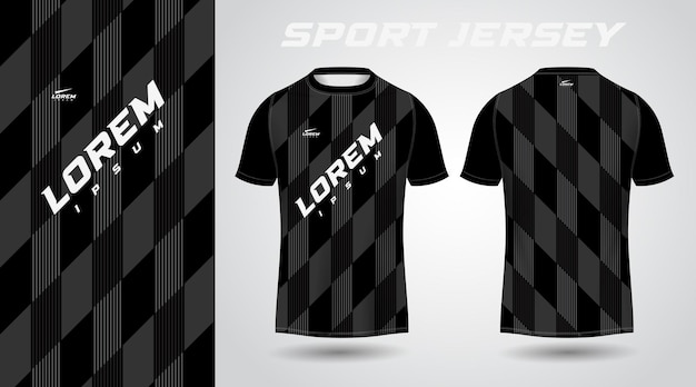 black tshirt sport jersey design