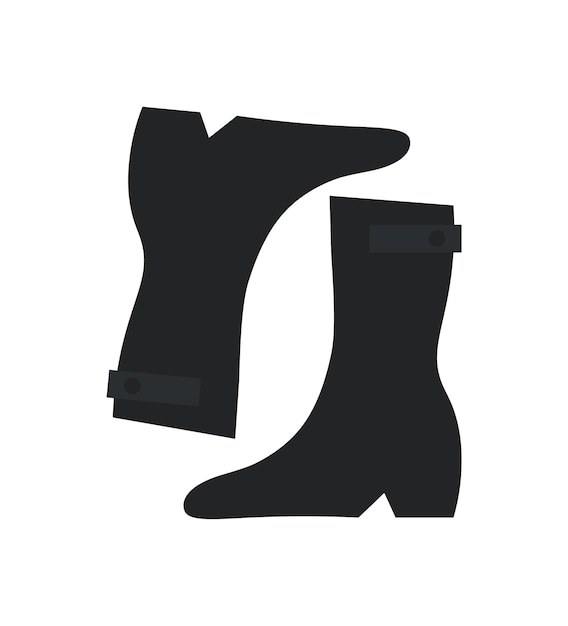 Black vector boots