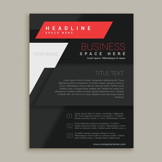 black vector brochure design template